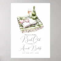 Coastal Chic Beach Club Birthday Welcome Sign