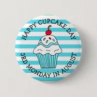 Happy Cupcake Day August Food Holiday Button