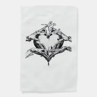 Protecting A Heart Skeleton Hand Heart Classic Garden Flag
