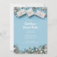 Modern Christmas Dinner Party Simple Invitation