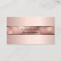 Rose gold elegant modern business business card