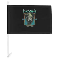 F-Caw-F Minimal Design Car Flag