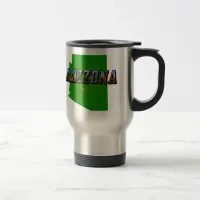 Arizona Map and Picture Text Travel Mug