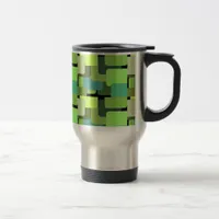 Green Emerald Lime Jade Modern Abstract Travel Mug