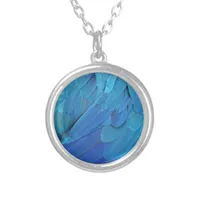 I'm blue - Macaw feathers Silver Plated Necklace