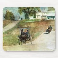 Three Amish Buggies Mouse Pad