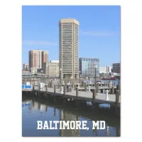 Baltimore's Inner Harbor World Trade Center Photo Tissue Paper