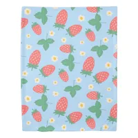 Mini Strawberry Blossom Duvet Cover