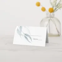 Elegant Watercolor Eucalyptus Leaves Place Card