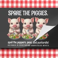 Cute Spare the Piggies Eating Salads Paper Pad