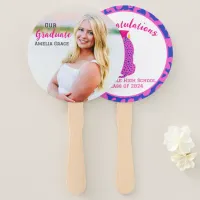 Pink Leopard Graduation Set of Fans