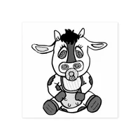 Cute Little Cow Farm Animal Rubber Stamp