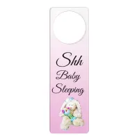 Shh Baby Sleeping Do Not Disturb Sign Door Hanger