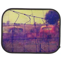Rural Junkyard, Vechicles Rusting Away in a Field Car Floor Mat