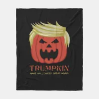 Sweatshirt, Trumpkin, Halloween Merch  Fleece Blanket