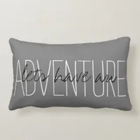 Adventure Typography Lumbar Pillow