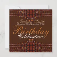 Tribal Digi Lace Birthday Celebrations Invitation