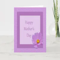 Happy Mother's Day with Light Purple Flower Card
