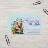 Creatives Writer Book Lover & Cute Kitten Business Card