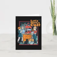 Lets Start a Cult Spooky Retro Halloween Kids  Card