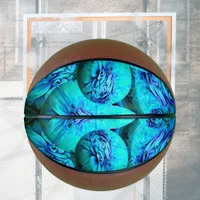 Turquoise and blue spheres in 3D - cool  Basketball