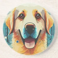 Happy Golden Retriever Coaster