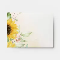 Vintage Autumn Sunflowers  Envelope