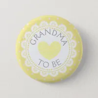 Purple Heart  Polka Dot Grandma to Be Button