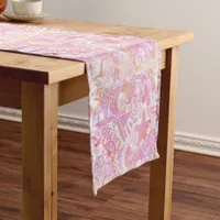 Nautical Beach Collage Hot Pink ID840 Short Table Runner