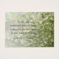 Green Annabelle Hydrangea Wedding Charity Favors