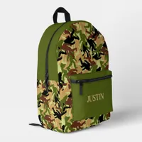 Camouflage Bigfoot Patterned Camo Print Printed Backpack