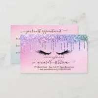 Glitter Holograph Eyelash Extension Appointment   Business Card