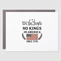 No Kings In America We The People Political Retro  Car Magnet