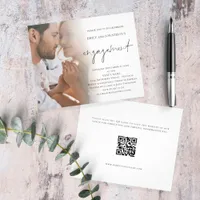 PAPER Script Photo QR Code Engagement Invitation