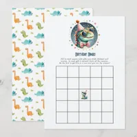 Kids Dinosaur Birthday Bingo Game Invitation