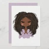 Preying African American Woman Bachelorette Invitation