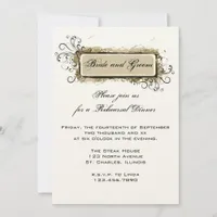 Abstract Floral Wedding Rehearsal Dinner Invite