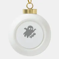 Little Boo Aesthetic Simple Ceramic Ball Christmas Ornament