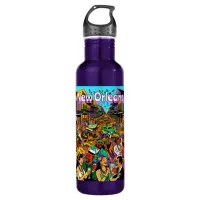 New Orleans, Louisiana People Having Fun Stainless Steel Water Bottle