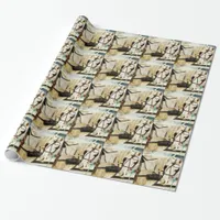 Gray Amish Buggy Horse Wrapping Paper