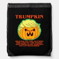 Funny Trumpkin Drawstring Bag