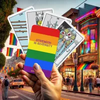 Tarot Pride Month Strength Diversity Rainbow Flag