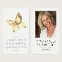 Butterfly Photo Remembrance Prayer Card