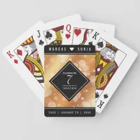 Elegant 7th Copper Wedding Anniversary Celebration Poker Cards