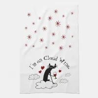 I'm On Cloud Wine Funny Love Wine Quote Kitchen Towel