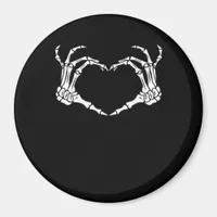 Skeleton Hand Heart Sign Costume Funny Halloween Magnet