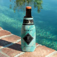 Elegant 11th Turquoise Wedding Anniversary Bottle Cooler