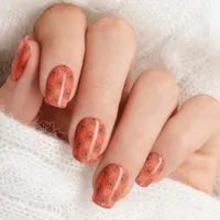 Orange and Black Spider Web Halloween Nail Wraps