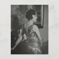 A Beautiful Woman in 1930 Poses For Photo Postcard