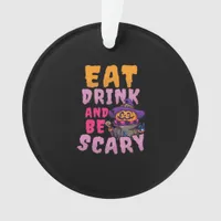 Halloween Pumpkin Eat Drink Be Scary Ornament